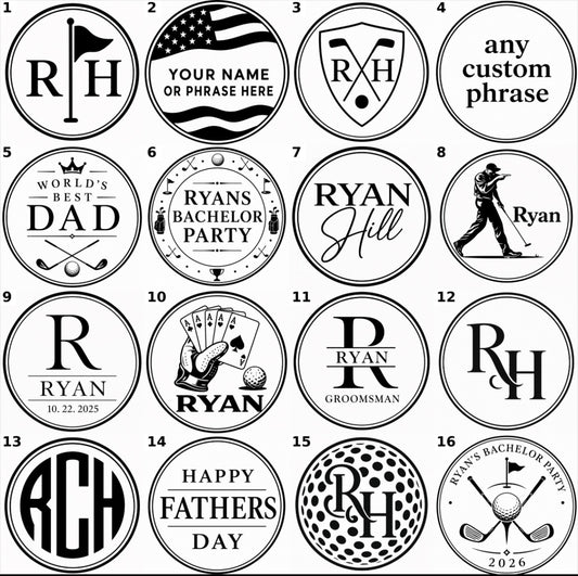Personalized Metal Golf Ball Marker