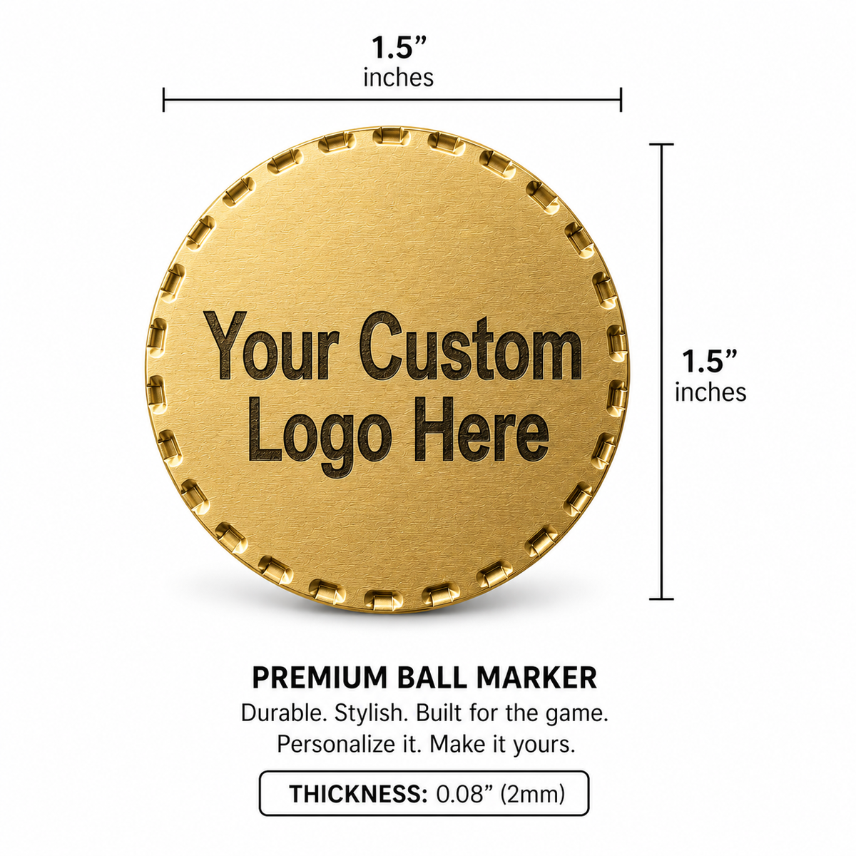 Personalized Metal Golf Ball Marker